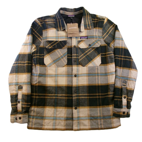 Patagonia Other - Patagonia Insulated Fjord Flannel Jacket Mens L El Cap Khaki NEW 27640 FA16